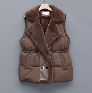Chaleco 2024 nuevo chaleco versátil de moda de otoño e invierno, chaleco elegante para <span class=keywords><strong>mujer</strong></span>, chaqueta gruesa de gran tamaño para prendas de vestir exteriores - Product Image 1
