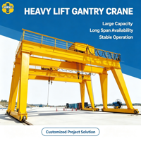 Grue portique à double poutre européenne sur mesure avec cabine de commande à distance, 10 tonnes, automatique, pour opérations de levage extérieures lourdes