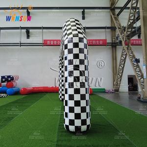 Arche gonflable à thème de course automobile à carreaux noirs et blancs durable WINSUN - Product Image 4