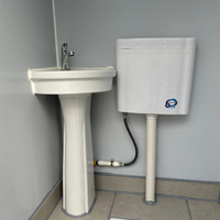 Serbatoio d'acqua mobile per WC da cantiere ed eventi all'aperto, contenitore sanitario di emergenza in pannelli sandwich resistenti