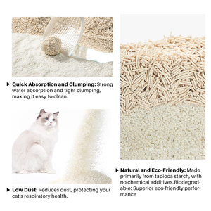Accessoires <span class=keywords><strong>pour</strong></span> animaux de compagnie : Litière agglomérante <span class=keywords><strong>pour</strong></span> chat au cassava, litière <span class=keywords><strong>pour</strong></span> chat au tofu, mélange de cassava et tofu, litière <span class=keywords><strong>pour</strong></span> chat au bentonite, 6L - Product Image 2