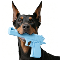 Mainan Kunyah Anjing Bentuk Pistol Desert Eagle Besar X-Bone Tiktok, Bahan Nylon Kuat Food Grade, Rasa Asli untuk Pengunyah Agresif