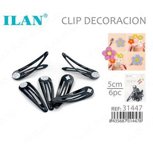 Pince à cheveux ILAN avec base décorative 5cm 6 pièces pour coiffure de mariée - Product Image 1