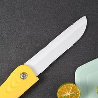 Nouvelle cuisine colorée forme jaune Mini couteaux pliants cuisine couteau à fruits en céramique