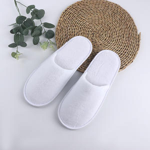 가정 손님 및 여행을위한 맞춤형 인쇄 일회용 산호 양털 슬리퍼 두꺼운 벨벳 호텔 편의 시설 - Product Image 4