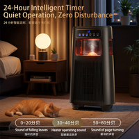 Nouveau Ventilateur Chauffant Portable PTC au Graphène pour Bureau à Domicile 2026, Effet Flamme, Chauffage d'Espace avec Humidificateur Intégré, Économe en Énergie CE FCC UL