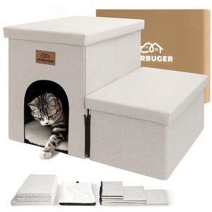 Escalones <span class=keywords><strong>para</strong></span> mascotas plegables con logotipo personalizado <span class=keywords><strong>para</strong></span> <span class=keywords><strong>perros</strong></span> pequeños y gatos con caja de almacenamiento <span class=keywords><strong>Escalera</strong></span> <span class=keywords><strong>para</strong></span> <span class=keywords><strong>perros</strong></span> de 4 niveles - Product Image 6