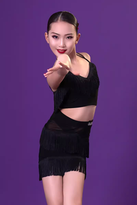 Traje <span class=keywords><strong>de</strong></span> <span class=keywords><strong>Baile</strong></span> Latino para Niñas Vennystyle, Top con Tirantes, Falda Profesional Estándar Nacional, Traje <span class=keywords><strong>de</strong></span> Clase - Product Image 4