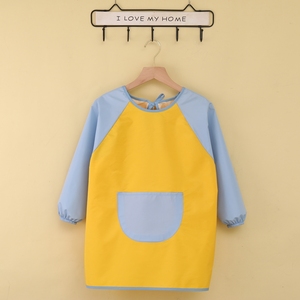 Giá tốt nhất sơn trẻ em Tạp dề thoáng khí trẻ em dài Tạp dề tùy chỉnh trẻ em nhà bếp tạp dề - Product Image 2