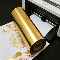 Feuille de PET réactive au toner pour usage textile, épaisseur 12-25 microns, lavable, longueur de rouleau ajustable pour la fabrication de cartes DIY, vente en gros OEM