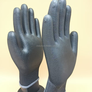 Guantes recubiertos de PU de poliéster superventas para protección de manos y brazos Muestras gratis para compradores calificados con descuentos a granel - Product Image 6