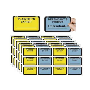 Custom Legal Exhibit Stickers Blank File Folder Labels Tabs for Offices Courts Legal Documents Report Dividers