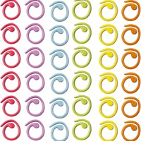 50 pièces en alliage à base de zinc marqueurs de point à tricoter spirale multicolore peint marqueur boucle Crochet point serrure tricot aiguille Clip