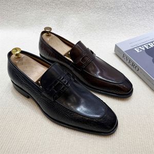 High-quality Genuine Leather Casual <b>Shoes</b> Anti-slip square Toe <b>Height</b> <b>Increasing</b> Autumn Business Office Wear. Men's Oxford Dress - Product Image 2