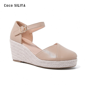 Sandalias de Plataforma Coco SILIYA con Punta Abierta, Suela de Paja y Cierre de Hebilla para Mujer - Product Image 4