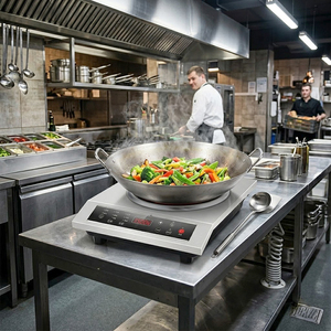 Table de cuisson à induction professionnelle 3500W, encastrable, pour fondue, électrique, commerciale, industrielle, <span class=keywords><strong>individuelle</strong></span>, plate - Product Image 1