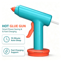 Pistolet à colle rechargeable 3,7 V sans fil, chauffe rapide en 30 secondes, base de charge magnétique, colle thermofusible pour l'artisanat et les réparations domestiques