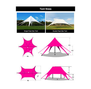 Nhôm cực Spider Star Shaped lều cho các sự kiện thể thao quảng cáo căng lều cho các sự kiện Twin star' - Product Image 6