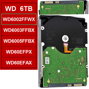 Disque dur interne WD6002FFWX 6 To <span class=keywords><strong>Red</strong></span> 3,5 pouces SATA 6 Gbit/s 7200 tr/min 128 Mo de cache CMR NAS 550 To 250 millions d'heures MTBF Reconditionné - Product Image 1