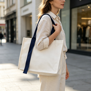Custom eco-friendly extra-large fabric reusable <b>canvas</b> cotton <b>shopping</b> tote <b>bag</b>,OEM,ODM - Product Image 6