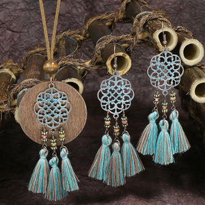 Bohemian Tassel <b>Necklace</b> And Earring <b>Set</b> Alloy Antique <b>Silver</b> Plated Women's Party Jewelry Fashion <b>Set</b> - Product Image 1