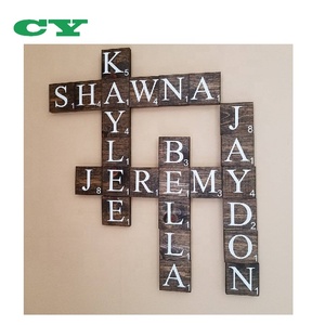 Arte della parete di grandi dimensioni Scrabble mattonelle della parete decorazione di arte in <span class=keywords><strong>legno</strong></span> lettere Scrabble - Product Image 2