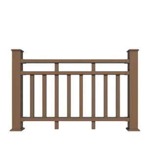 Nouvelle <span class=keywords><strong>terrasse</strong></span> en composite bois-plastique, rampes d'escalier utilisées, designs de rampes de <span class=keywords><strong>terrasse</strong></span>, <span class=keywords><strong>garde</strong></span>-<span class=keywords><strong>corps</strong></span> de balcon en WPC - Product Image 1