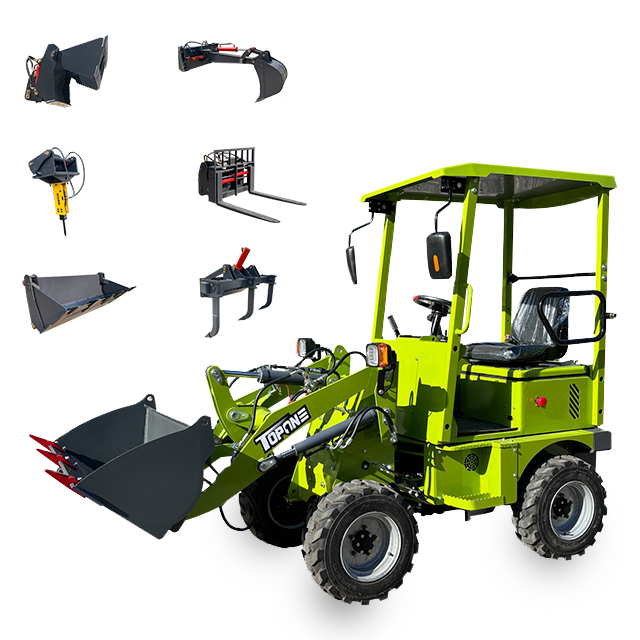 TOPONE TL906E Mini Front Loader Electric Wheel Loader with Engine & Bearing High Efficiency CE EPA Certified for Sale