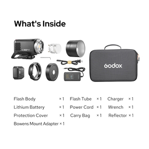 Godox AD400ProII <span class=keywords><strong>AD400Pro</strong></span> II Flash extérieur tout-en-un 400Ws Li-on Batterie TTL Flash Light avec système X sans fil 2.4G intégré - Product Image 6