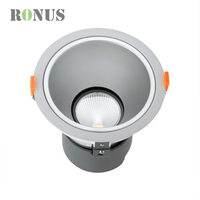 Réflecteur chromé 30W projet d'hôtel réglable Smart COB Down Spot Spot Spot encastré LED