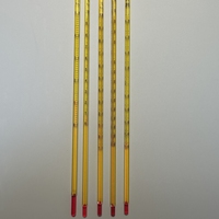 Sur mesure, toutes les longueurs -50-+200 ℃   Thermomètre en verre de laboratoire pour alcool et kérosène, thermomètre à liquide rouge avec tube de protection