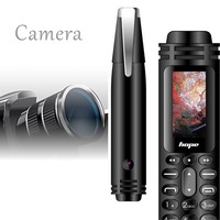 AK007 Mini Teléfono GSM con Forma de Bolígrafo, Doble SIM, Cámara con Grabación de Voz, Dispositivo de Comunicación Móvil Pequeño y Portátil
