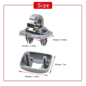 QGZ108 2 Piezas Clips de Plástico para Parasol, Soporte Mejorado para Parasol Interior de Coche, Gancho para Audi A1/A3/A4/A5/Q3/Q5/S3/S4/S5 (OEM) - Product Image 2
