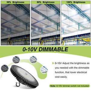 UFO Highbay dẫn ánh sáng 0-10V mờ 100W 150W 200W 240W 300W 400W 500W 120V 277V 480V trong nhà kho cửa hàng vật cố - Product Image 6