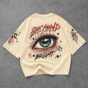 T-shirt <span class=keywords><strong>vintage</strong></span> OEM avec clous, t-shirt personnalisé avec strass, impression de logo personnalisée, t-shirt streetwear premium pour hommes - Product Image 2