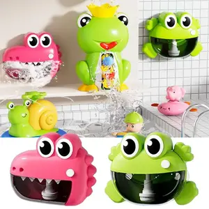 Jouet de <span class=keywords><strong>bain</strong></span> amusant pour bébé en plastique ABS, motif <span class=keywords><strong>grenouille</strong></span> et crocodile mignons, machine à bulles sonore, pour 2-4 ans - Product Image 2