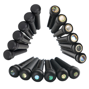 6個ギターアクセサリーエボニーストリングネイルピアノブリッジピンカポチンレストミュージカルインストルメントパーツ - Product Image 1