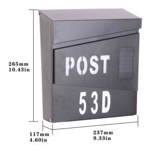 Boîte <span class=keywords><strong>aux</strong></span> <span class=keywords><strong>lettres</strong></span> murale à énergie solaire avec lumière LED, résistante <span class=keywords><strong>aux</strong></span> intempéries et au design moderne, installation facile, résistante <span class=keywords><strong>aux</strong></span> intempéries, économie d'énergie - Product Image 3