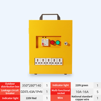 Boîte de Prise Multifonctionnelle 220V à Cinq Voies pour Chantier Temporaire Extérieur, Vente Directe Fabricant (Rouge)