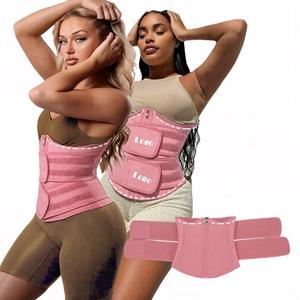 Corset amincissant en latex avec logo, Fajas Colombianas Reductoras, Cinturilla Modeladora pour femme, avec fermeture éclair et 2 ceintures - Product Image 2