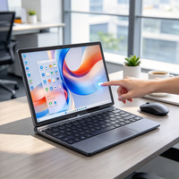 Grosir Pabrik Laptop Mini Layar Sentuh 10.1 Inci 180 °   Notebook Dapat Diputar dengan Stylus Aktif, Buka Kunci Wajah, WiFi 6, OEM Kustom