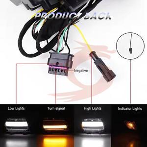 14 Chất lượng cao cho Jeep Wrangler JL 2018 2023 bánh xe lông mày đèn (hun khói phong cách) dẫn Fender ban ngày chạy lần lượt tín hiệu ánh sáng - Product Image 4