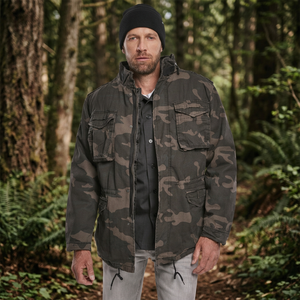 Waterproof Winter <b>Men's</b> <b>Soft</b> <b>Shell</b> Printed Cotton Lining Garment Dyed Hunting <b>Jacket</b> - Product Image 3
