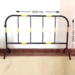 Barriera di isolamento temporaneo Mobile barriera di controllo della folla Barriera di allarme stradale municipale tubo di ferro zincato - Product Image 5