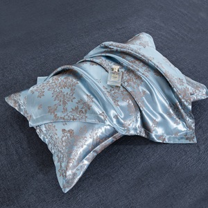 Set Sarung Bantal Sateen Jacquard Mewah Eropa, 2 Buah, Sarung Bantal Standar Lembut dengan Jumlah Benang Tinggi 48x74cm - Product Image 4