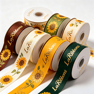 Ruban imprimé personnalisé pour Noël, certifié BSCI, fabriqué au Vietnam, avec boîte de présentation PDQ pour la vente au détail en supermarché - Product Image 1