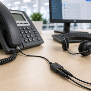 Cavo Adattatore Audio da RJ9 a 3,5mm, da Maschio a 2 Porte Femmina, Convertitore per Cuffie per Telefono, Call Center, Proiettore, Altoparlante - Vendita all'Ingrosso - Product Image 2