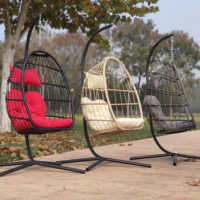 Chaises balançoires de patio Hamac Chaises oeufs suspendues Chaise balançoire en corde