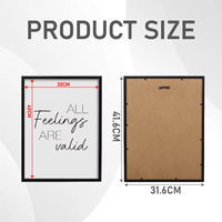 Cadre noir transparent pour panneau de protection, idéal pour l'affichage de travaux d'art motivants en vente au détail