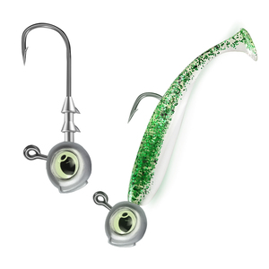 3.5g 5g 7g 10g chì đầu câu cá móc sáng Cá mắt móc sống mồi Jig đầu Bionic đêm phát sáng móc chì - Product Image 5